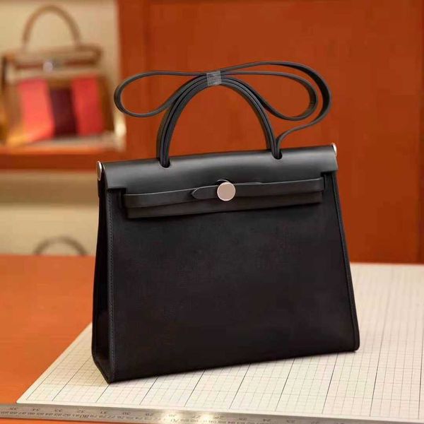 

leather woman s leisure handbag hersbag hemees designer bags women s bag canvas so black31cm39cm waterproof coating surface cotton gunny