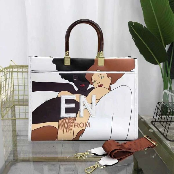 

designers sunshine tote shopping bag women fashion handle crossbody shoulder strap beach style handbag letter rom print leather bags