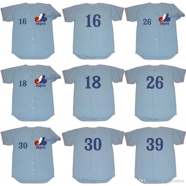 

baseball baseball men montreal expos 16 claude raymond 18 steve renko 26 bill stoneman 30 maury wills 39 coco laboy 44 carl morton baseball, Blue;black