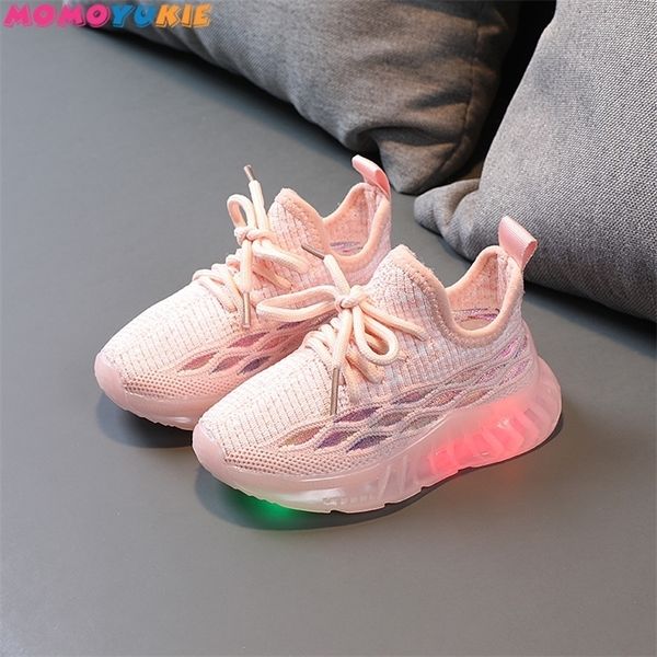 

sneakers kids shoes children boy child sneaker for girls running boys children's casual sports luminous 220928, Black;red