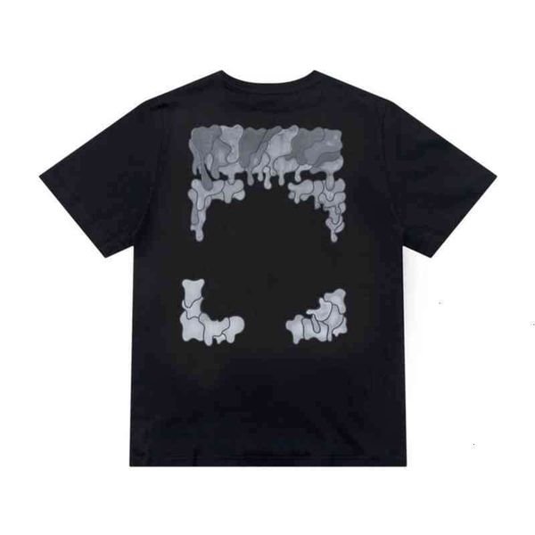 

off men's t shirts fashion designer offs brand t tees t-shirt religious oil painting letter back arrow tshirts clothing loose cotton wo, White;black