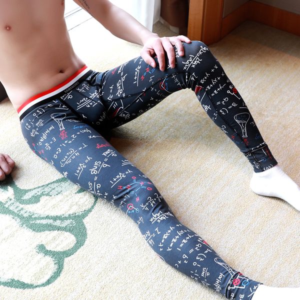 

men's thermal underwear soutong winter warm men long johns cotton printed underwear men thermal underwear warm leggings men's ther, Black;white