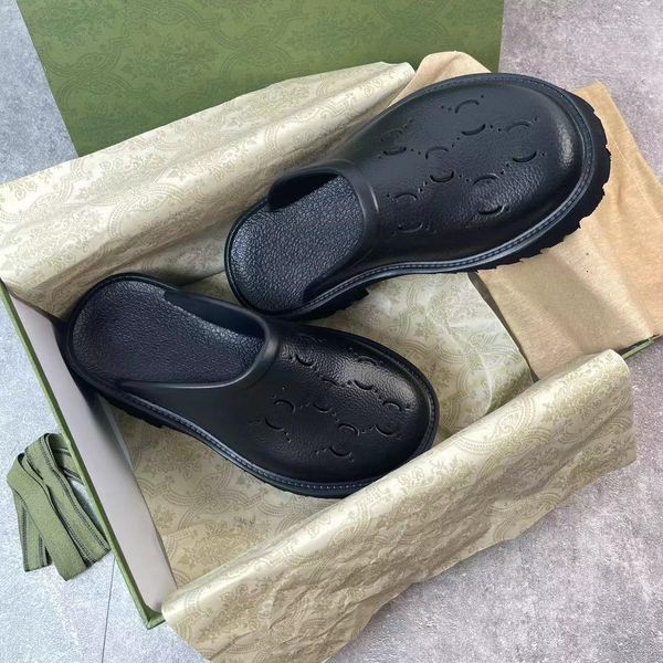 

slippers designer women platform perforated g sandals shoes foam sandal beach slides, Black