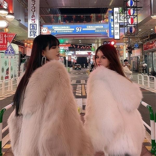 

womens fur faux autumn winter women hooded trim maxi coat snow female ry luxury vintage jacket lady warm thick outerwear 220927, Black