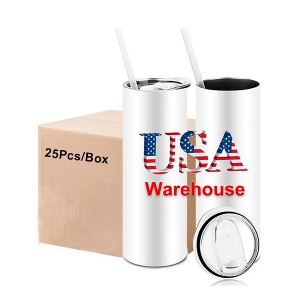 

local usa warehouse party sublimation tumbler straight 20oz stainless steel straws water bottles double insulated cup vacuum beverage cups g