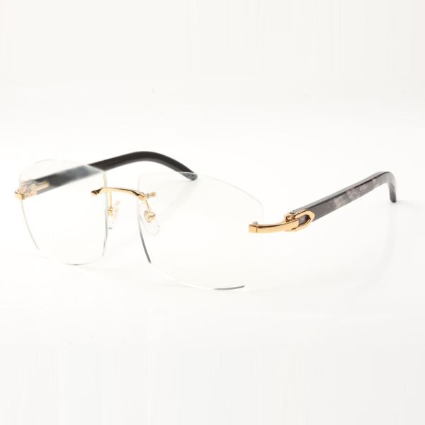 

new large frame clear lens 4189706 natural buffalo horn legs suitable for men and women to wear lens thickness 3mm, Silver