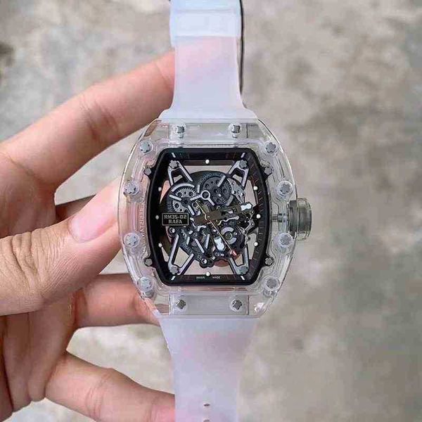 

watch designer luxury wristwatch richa milles business leisure irm35-02 fully automatic mechanical crystal case tape men's esja7g, Slivery;golden