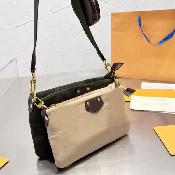 

winter down jackets shoulder bags girls crossbody handbags purses wallet wide strap with round package embroidery letters