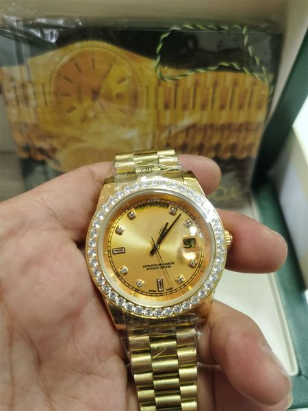 

with original box datejust 41mm watch diamond dial bezel a2813 automatic mens watches steel two tone gold jubilee bracelet wristwatches, Slivery;brown