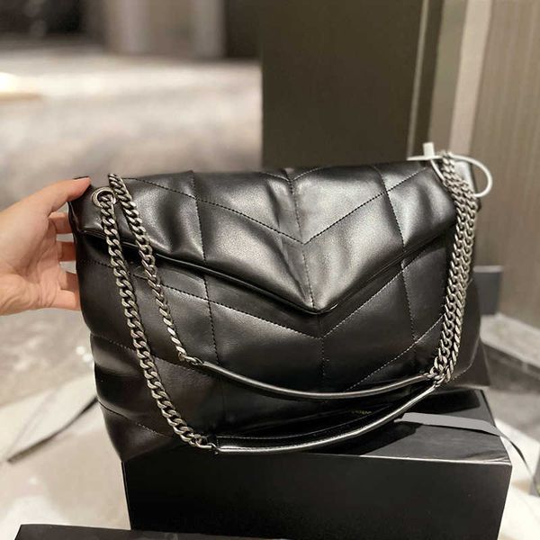

france women bag classic flap jumbo puffer clouds messager bags lambskin quilted large handbags silver metal chain bag