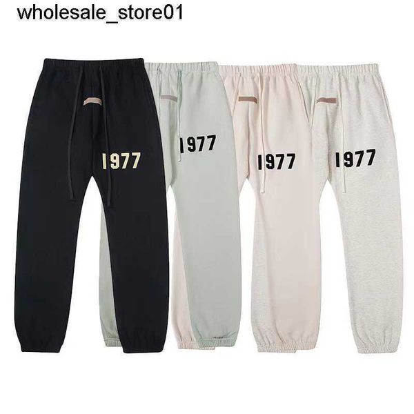 

new men's pants designer fashion casual streetwear flocking plucking pants, Black