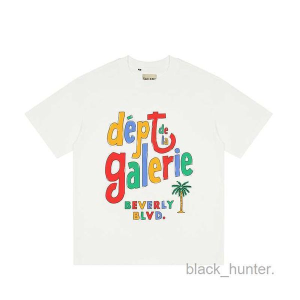 

men's t-shirts galery dept designer tee fashion brand new casual rainbow print round neck short sleeve t-shirt, White;black