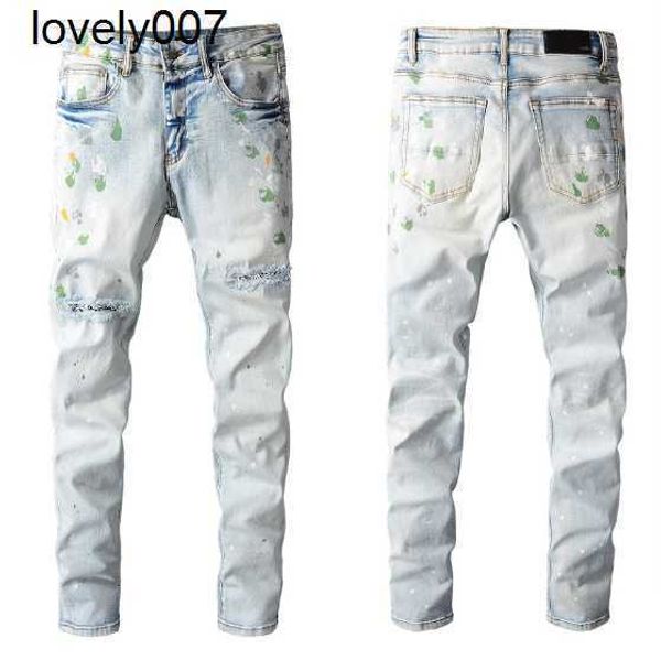 

dsigner men's jeans amirs brand printed white monkey slim men's jeans, Blue
