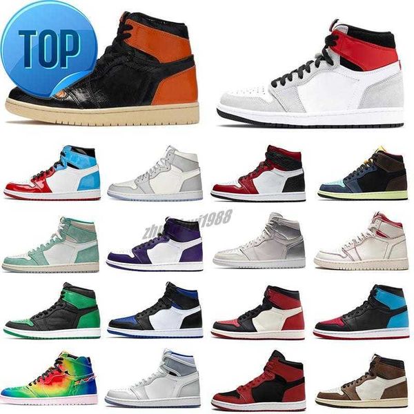 

2022 university blue basketball shoes dark mocha light smoke grey men women 1s high og fearless unc ts lucky green midnight navy travis cz02