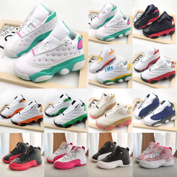 

jumpman 13 kids basketball shoes white lucky green starfish cny he got game chicago dark powder blue babys toddler children 12 12s outdoor s