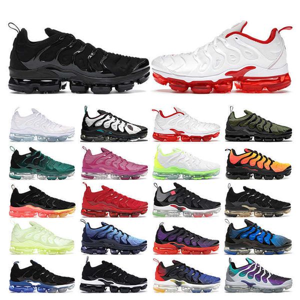 

tn plus running shoes for men women triple black white obsidian cool grey rough green barely volt mens sports sneakers trainers jogging