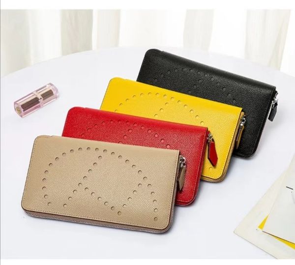

he01 designer wallets woman h wallet epsom leather fashion long purse for men money hand and palm print zipper clutch multi-functional holde, Red;black