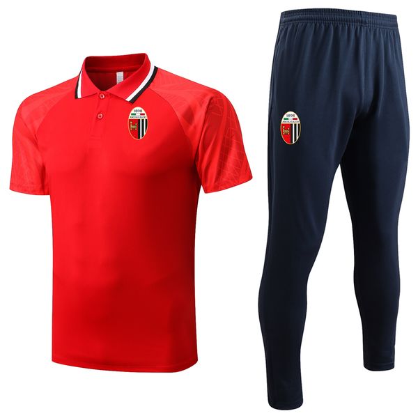

2022-2023 ascoli running sets soccer short sleeve polo shirt set football training suit sports jerseys polos and pants kits mens tracksuits, Black;blue