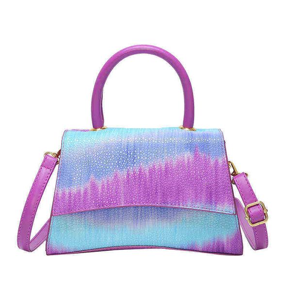 

fashion able personalized evening bag women's bags texture trend one shoulder simple tie dyeing summer tidal current diagonal bags 2304
