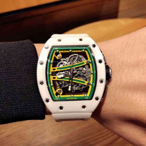 

multi-function superclone luxury mens mechanics watch richa milles wristwatch business leisure watch rm61-01 multifunctional automatic, Slivery;golden