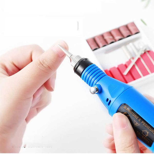 

professional electric nail art equipment drill machine manicure milling cutter set files drill bits gel polish sanding tools polishing usb v, Silver
