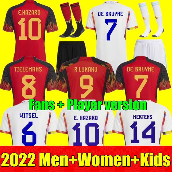 

new 2022 belgium soccer jersey fans player version courtois hazard lukaku tielemans 22 23 michy batshuayi kevin de bruyne kompany men women, Black;yellow