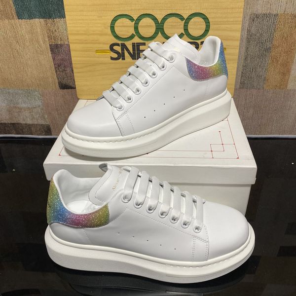 

oversized lace up casual shoes flat platform white black sole leather luxury velvet suede women espadrilles sneakers men's women's