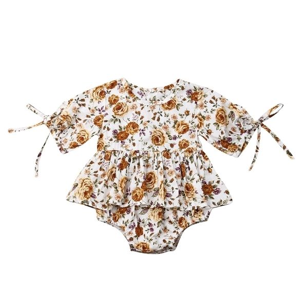 

rompers floral born infant baby girl half sleeve romper jumpsuit outfits sunsuit clothes 220928, Blue