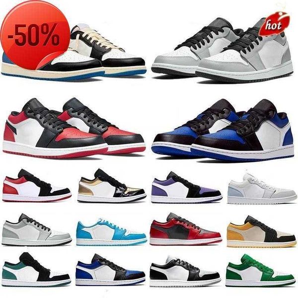 

jumpman 1 men women basketball shoes og 1s triple white fragment low shadow designer university blue unc black bred toe light smoky