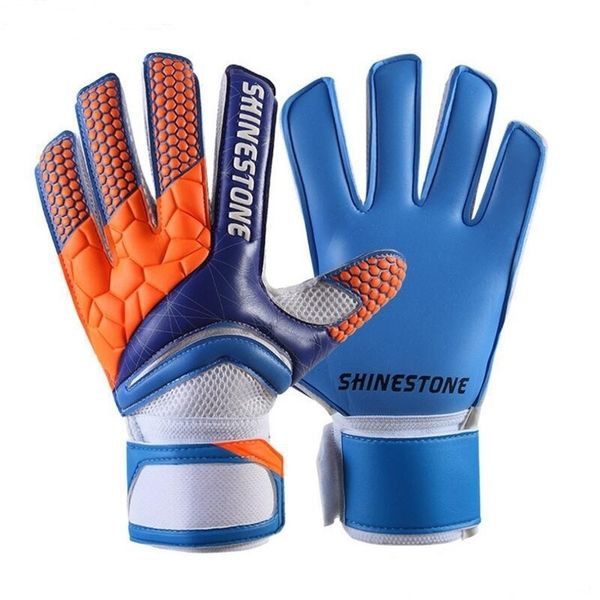 

sports gloves 4mm latex kids adults size soccer goalkeeper professional thick goalie with finger protection 220926, Black