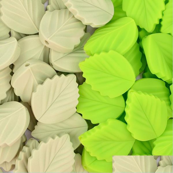 

other bpa sile beads cartoon leaves teething bead diy necklace pacifier chain food grade baby teether accessory drop delivery 2021 jew dhk5a
