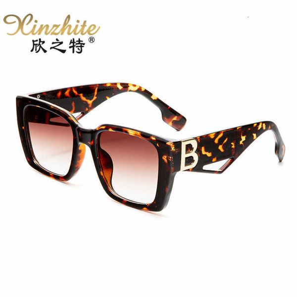 

sunglasses new fashion trend men's and women's personalized letter decorative glasses box pc frame, White;black