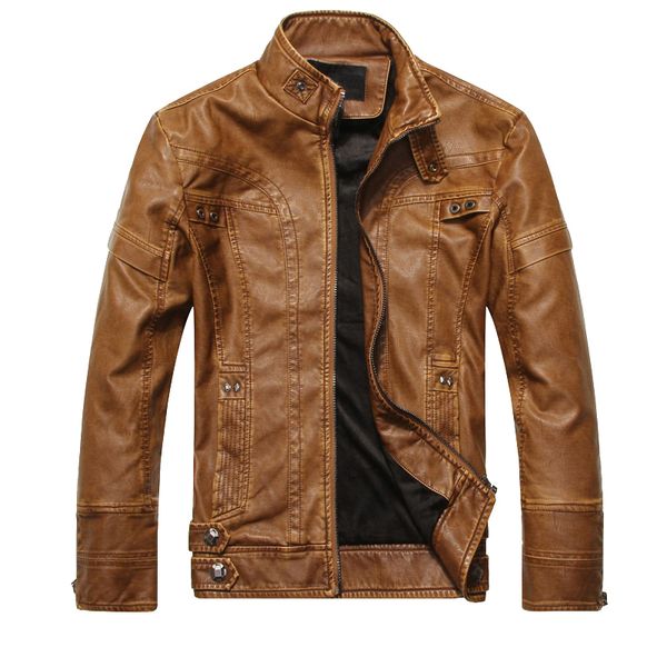 

men's leather faux zoeqo jacket men jaqueta de couro masculina mens leather jacket and coat motorcycle 220927, Black