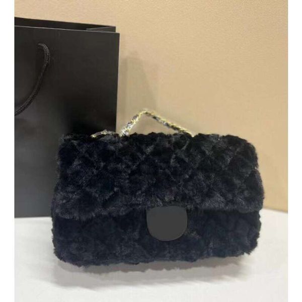 

evening bags wool designer shoulder lamb bag plush chain flap bags women handbags fabric imported hardware crossbody fashion bam