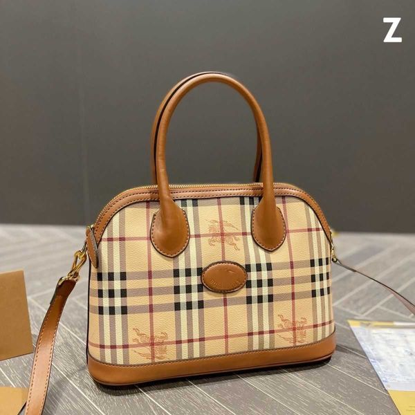 

designers handbags burbrerys 2022 new style shell bag fashion handheld crossbody women's stripe plaid small yzl