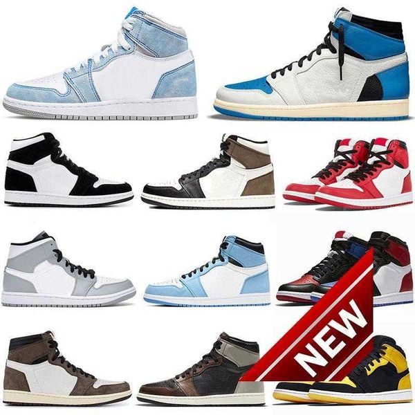 

original jumpman 1 basketball shoes 1s obsidian unc fearless flight university blue red backboard sport sneaker trainer men women eur