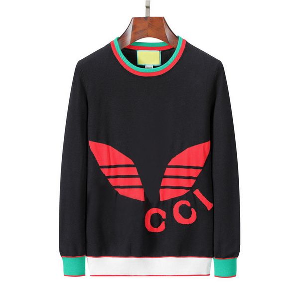 

man sweaters designer long sleves knits sweater wool letters budge embroidery fashion hoodies pullover sweatshirt men knit, White;black