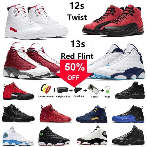 

jumpman 12 twist 13 mens basketball shoes red flint 13s university gold 12s reverse flu game men glitter dark grey cap gown bred trainers