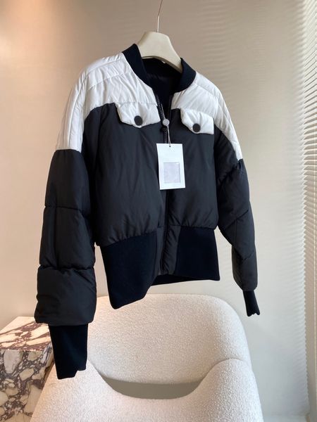 

2022 new women's jackets thick keep warm winter white black jacket women bomber long sleeve embroidery letter casual coat, Black;brown