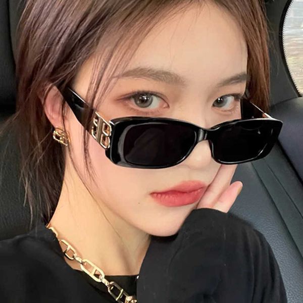 

sunglasses hollow out trend b glasses cat's eye small box ins female personality 18071, White;black