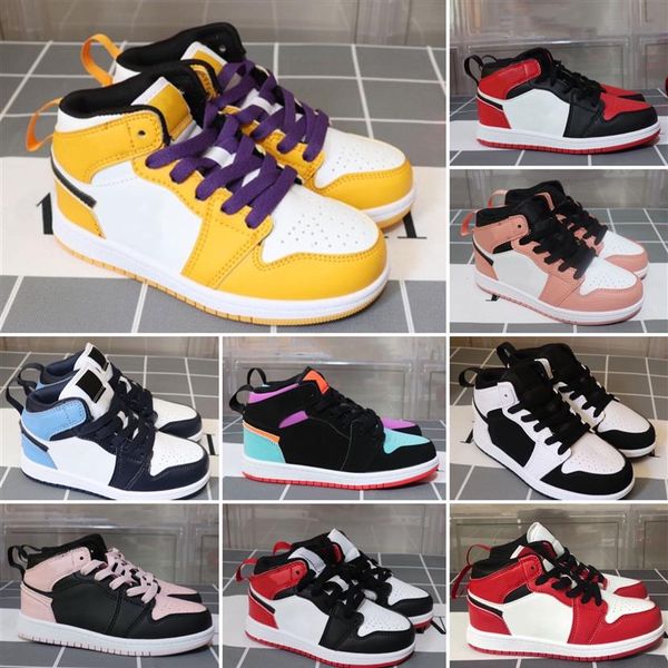 

2020 infant running baby shoes kids sports white children 1 trainers baby 1 sneakers size 26-35230q, Black