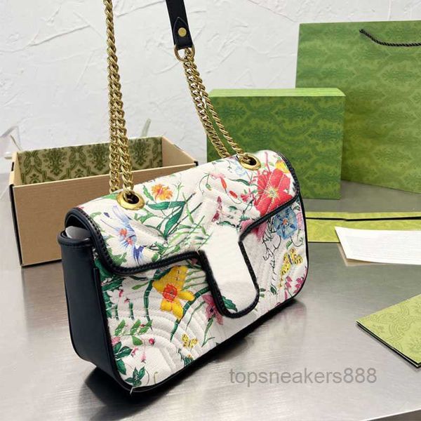 

evening bags flap shoulder bag chain crossbody handbags purse fashion women flowers printing metal letter hasp cell phone pocket cross body