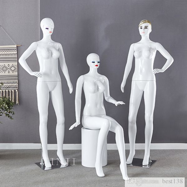 

new white female mannequin madeup face model full body for stores, Khaki