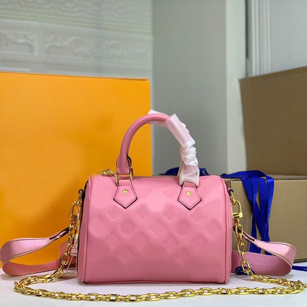 

mini speedy pillow bag women handbag totes fashion empreinte handbag purse embossing removable belt crossbody bags small tote wallet letter