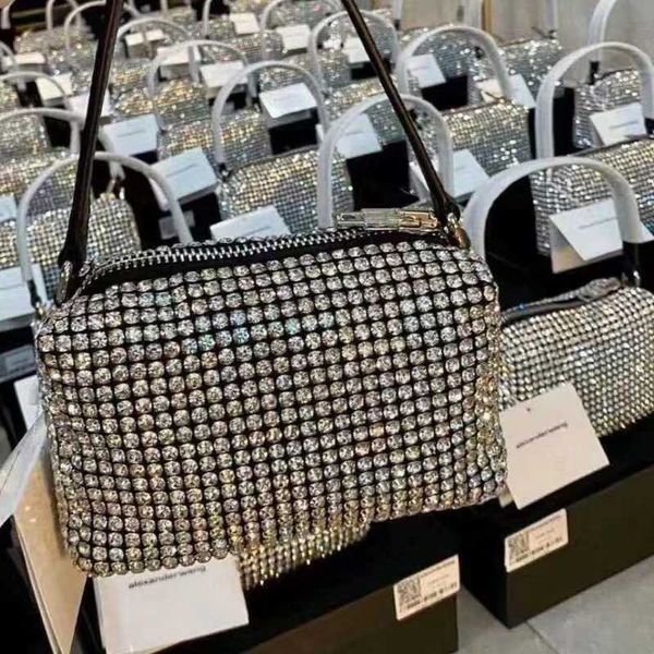 

drawstring 2022 new alexander aw king full diamond rhinestone bag blingbling hand armpit
