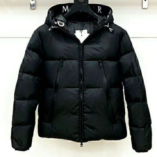 

designer mens down parkas letter embroidered ribbon hooded black label men and women couples same fashion casual trend thickened loose winte