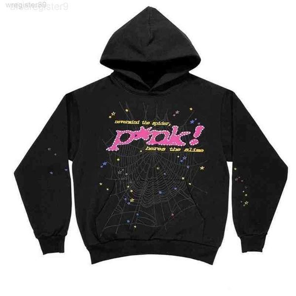 

men's hoodies sweatshirts men's hoodies sweatshirts puff print sp5der young 555555 angel hoodie men quality heavy fabric spider we, Black