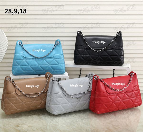 

designer bags classic triangle handware womens handbags ladies tote pu shoulder bag female purse