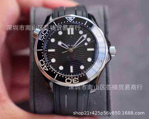 

om watch luxury designer trend the same vs 300 men's refined steel mechanical luminous diving tape band watch, Slivery;brown