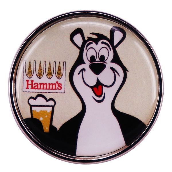 

other fashion accessories ham beer poster badge vintage logo enamel pin backpack clothes hat pin ornament metal enamelled brooch access, Silver
